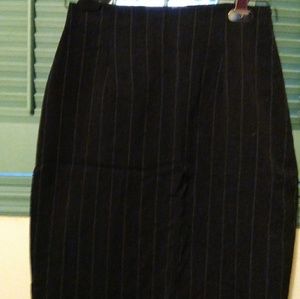 Grey pinstriped skirt